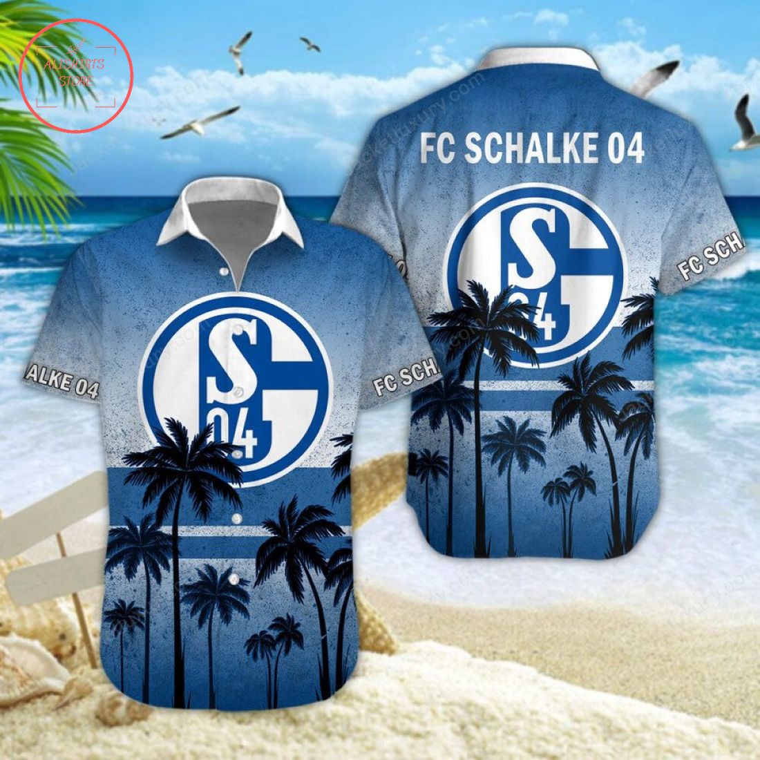 Schalke 04 Hawaiian Shirt and Shorts