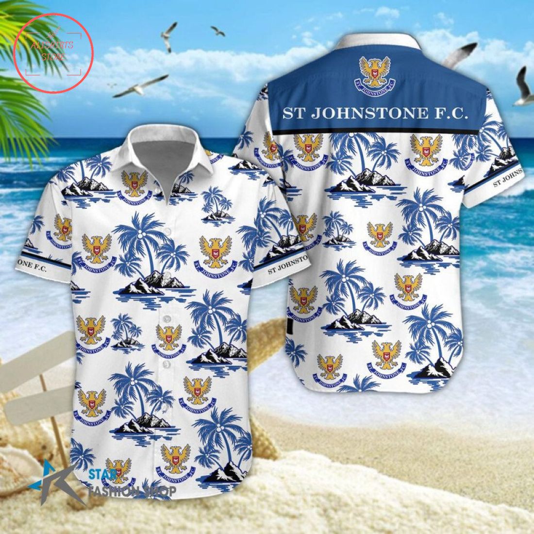 St Johnstone FC Hawaiian Shirt and Shorts