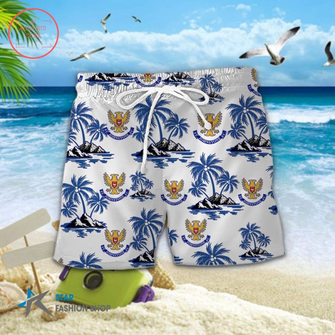 St Johnstone FC Hawaiian Shirt and Shorts