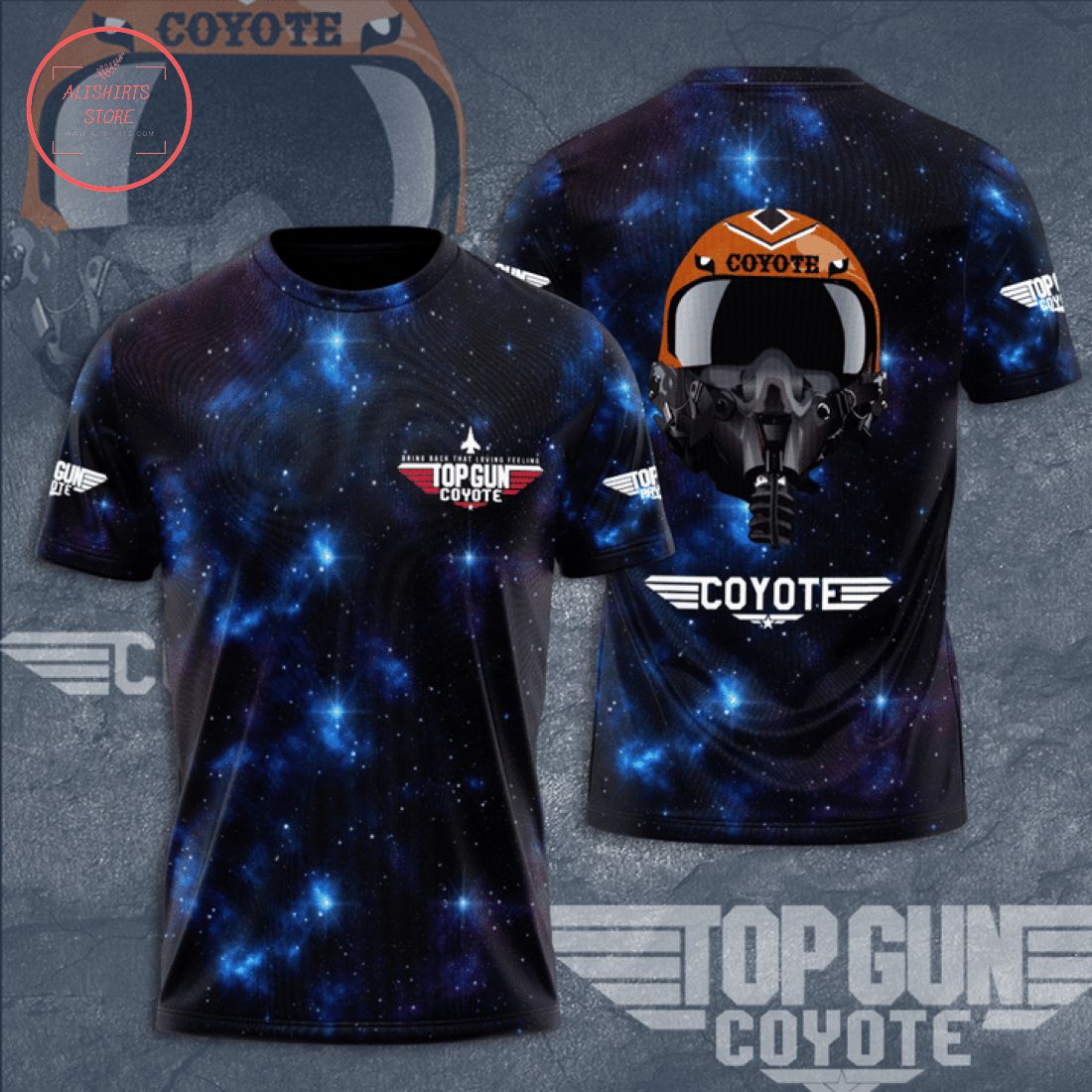 Top Gun Coyote All Over Printed Shirt