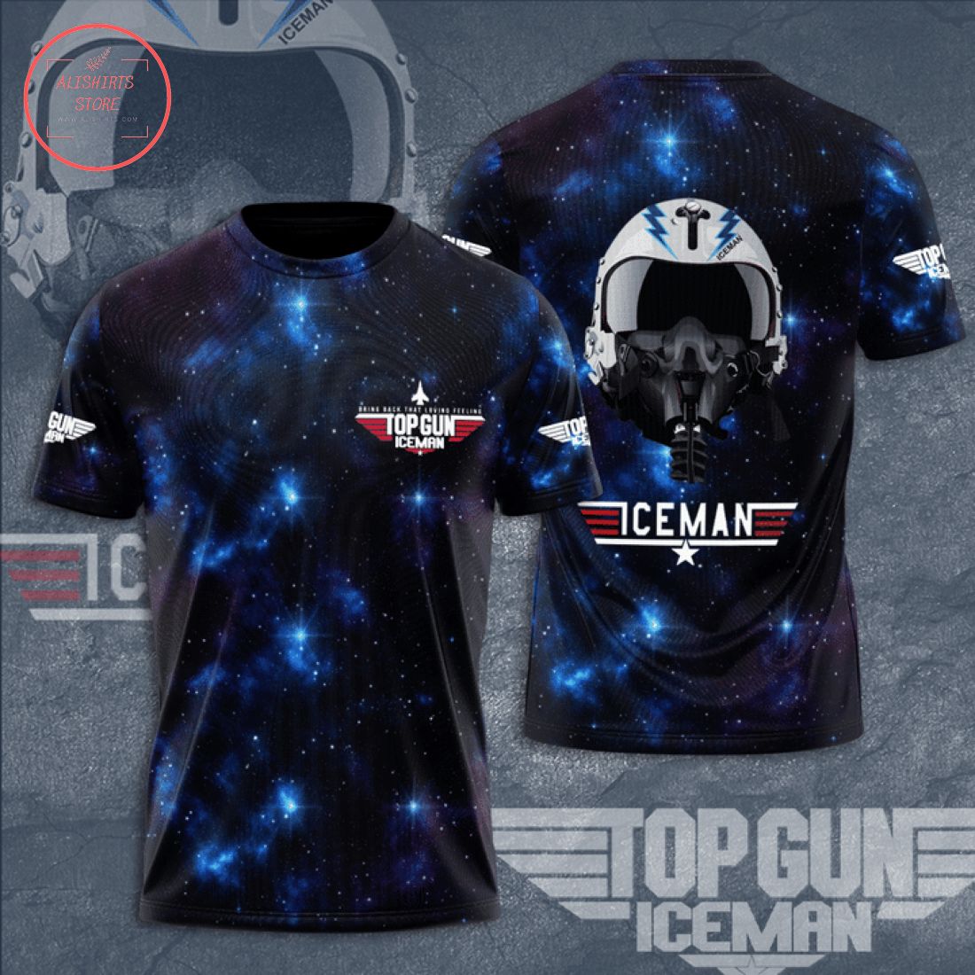 Top Gun Iceman All Over Printed Shirt