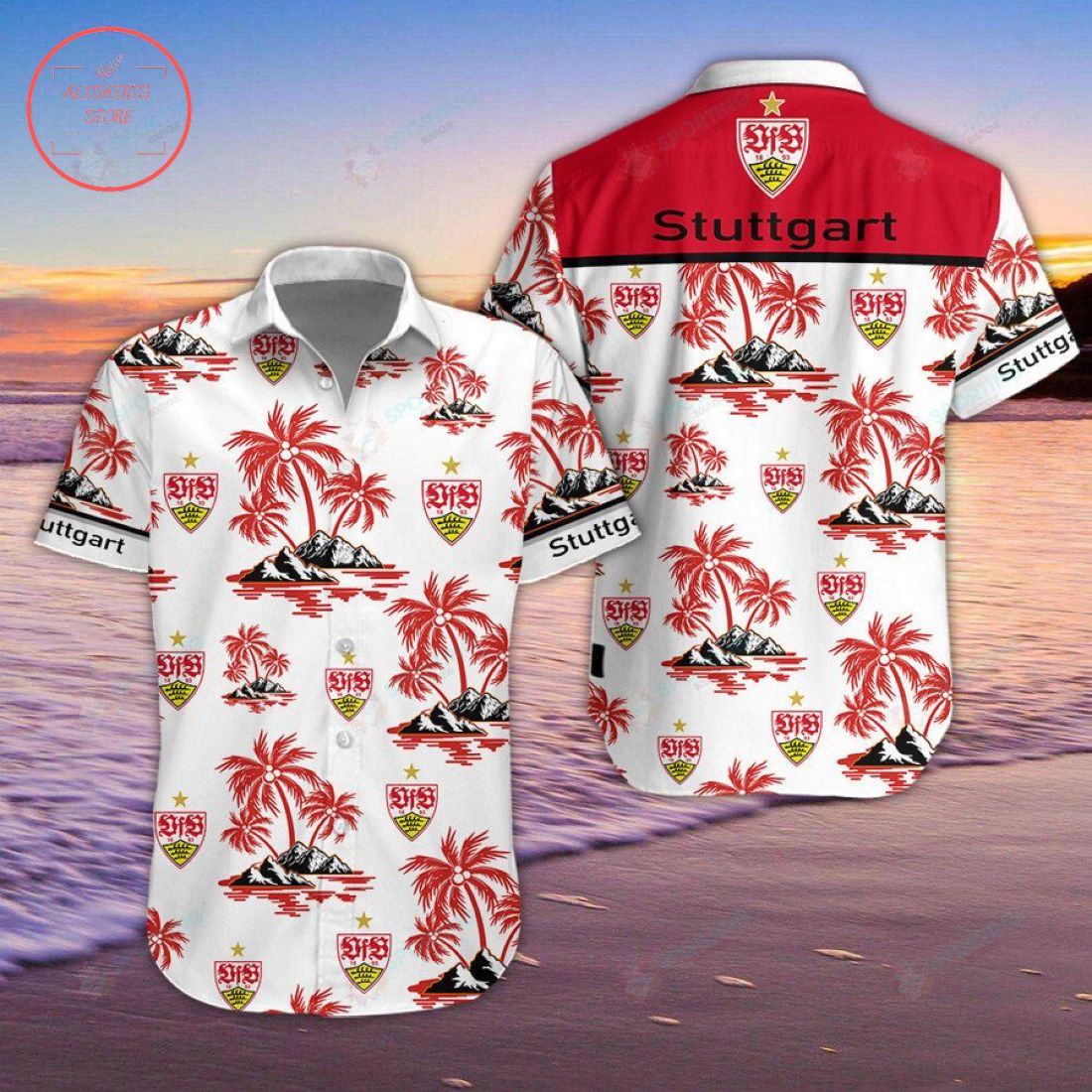 VfB Stuttgart Hawaiian Shirt and Shorts