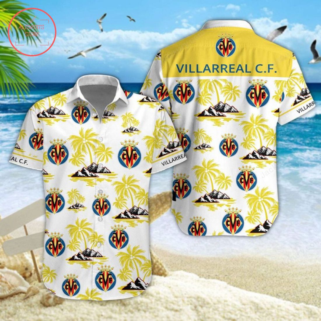Villarreal CF Hawaiian Shirt and Shorts