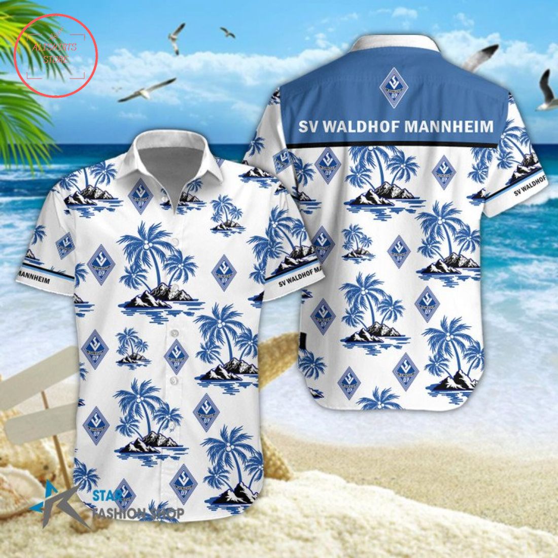 Waldhof Mannheim Hawaiian Shirt and Beach Shorts