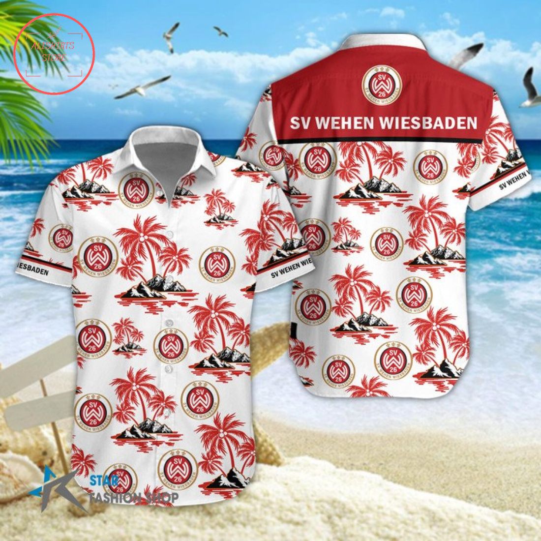 Wehen Wiesbaden Hawaiian Shirt and Beach Shorts