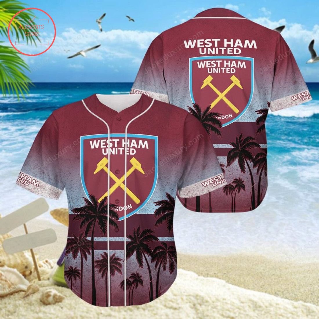 West Ham United FC Baseball Jersey