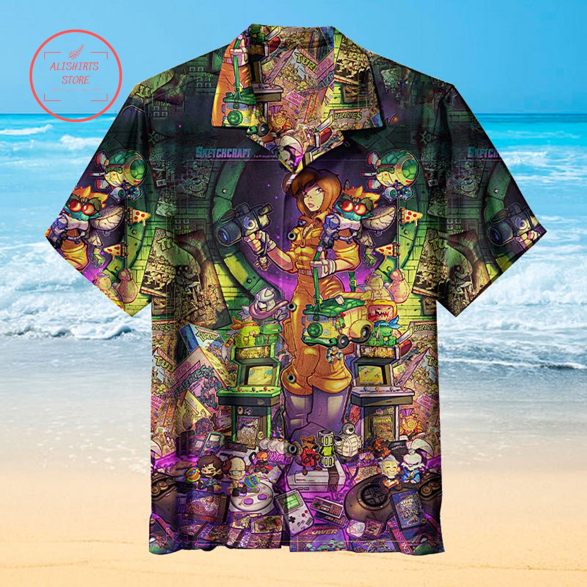 80s Radical Tribute Poster Hawaiian Shirt