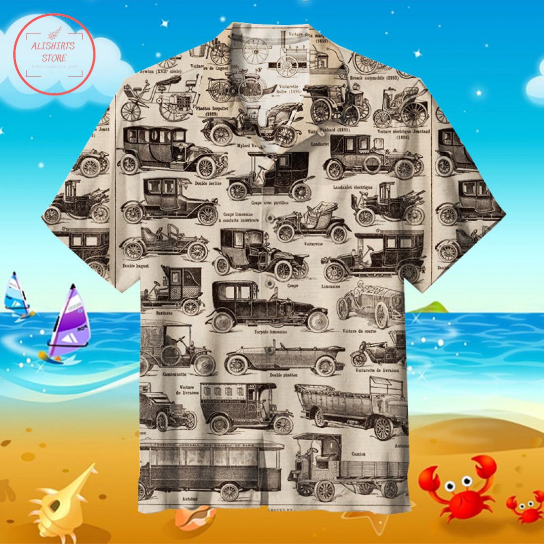 Antique Vehicle Hawaiian Shirt
