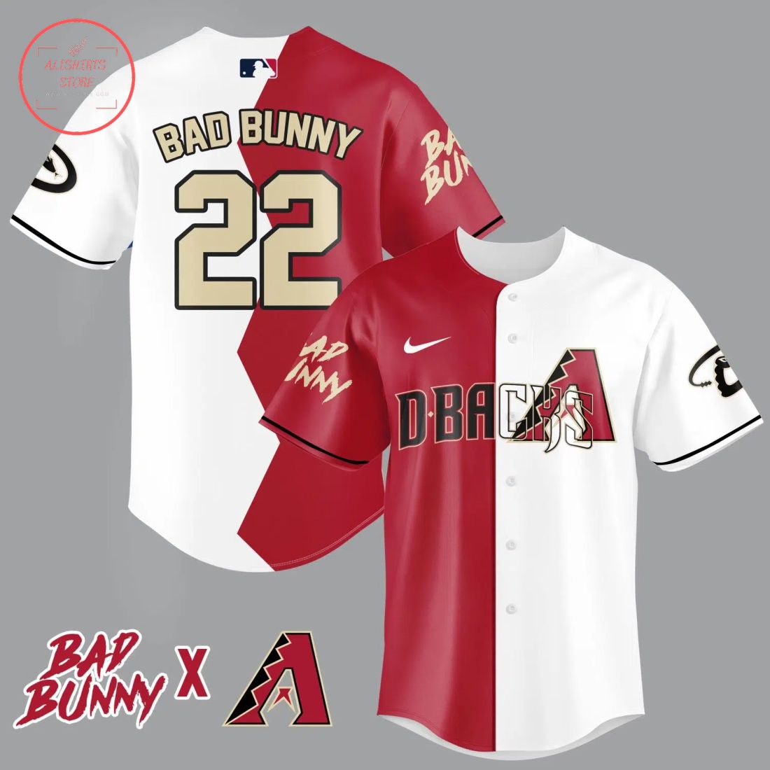 Bad Bunny Arizona Diamondbacks Baseball Jersey