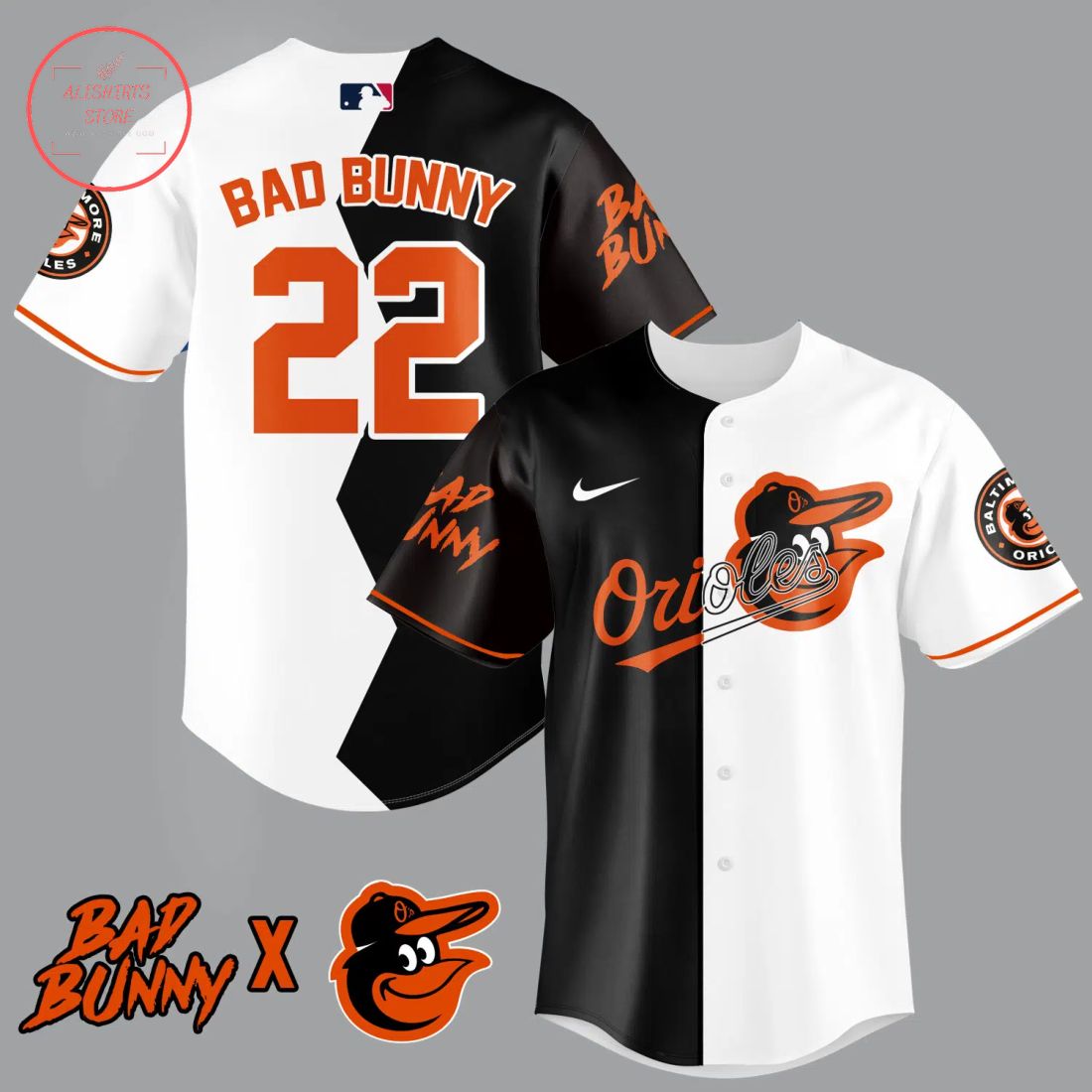 Bad Bunny Baltimore Orioles Baseball Jersey