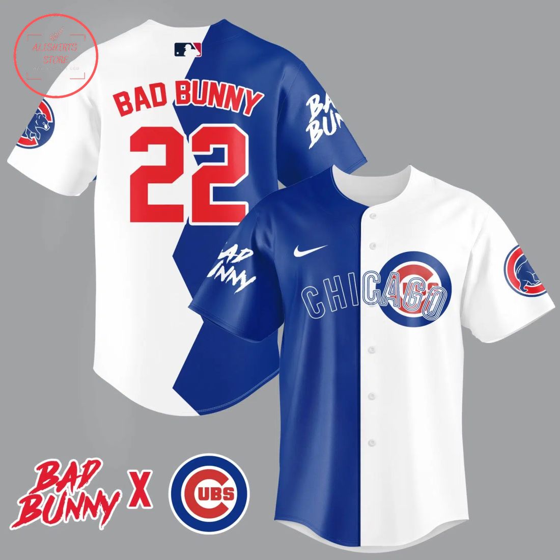 Bad Bunny Chicago Cubs Baseball Jersey