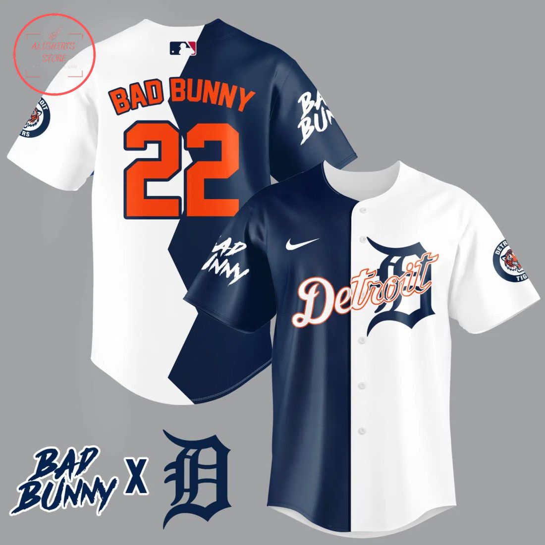 Bad Bunny Detroit Tigers Baseball Jersey