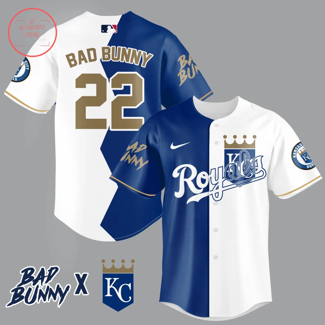 Bad Bunny Kansas City Royals Baseball Jersey