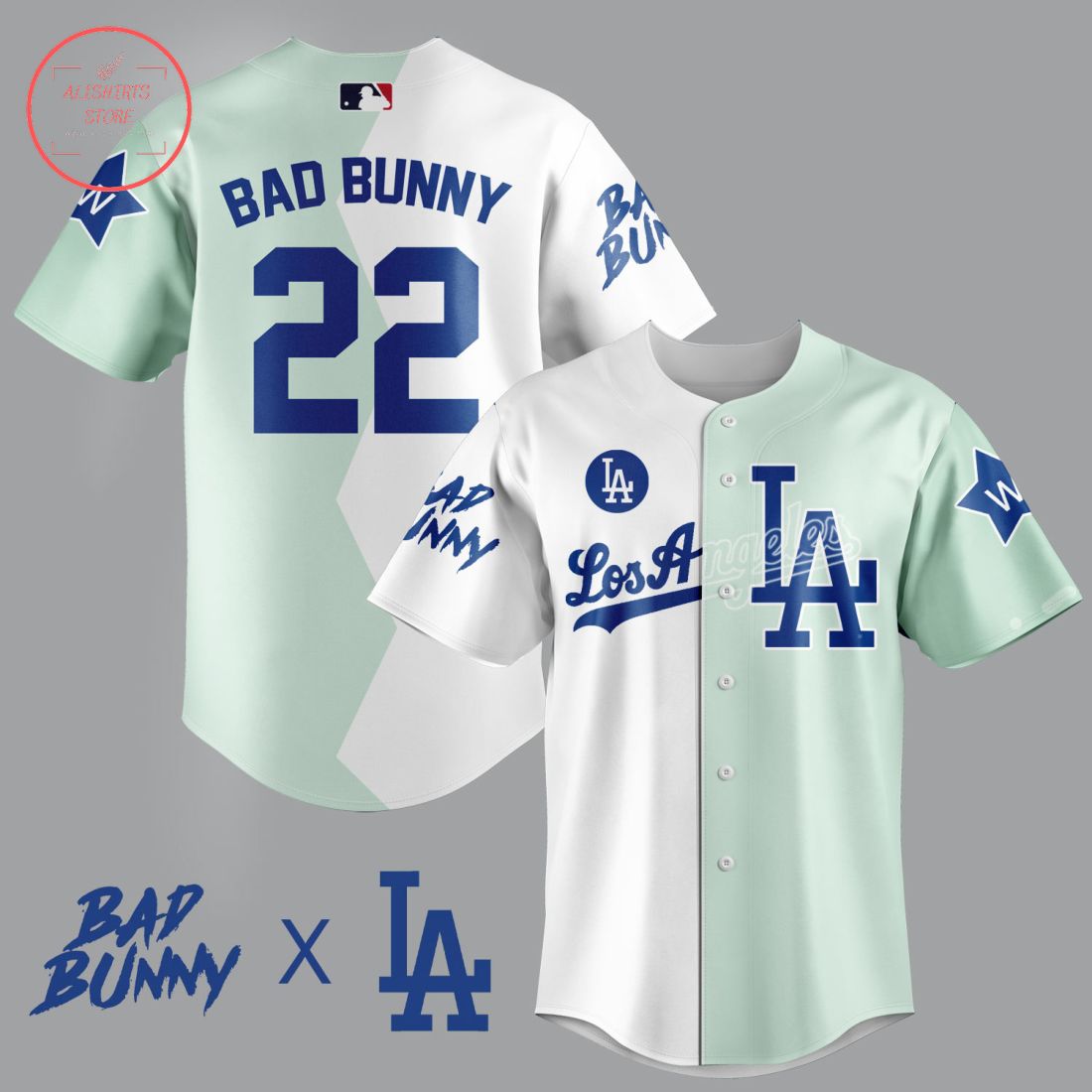 Bad Bunny Los Angeles Dodgers Baseball Jersey