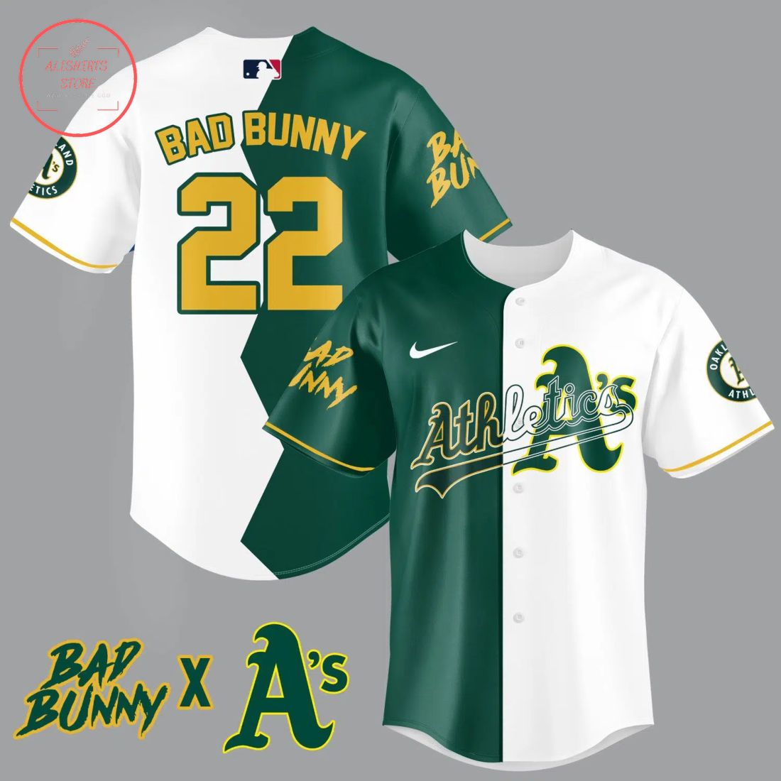 Bad Bunny Oakland Athletics Baseball Jersey