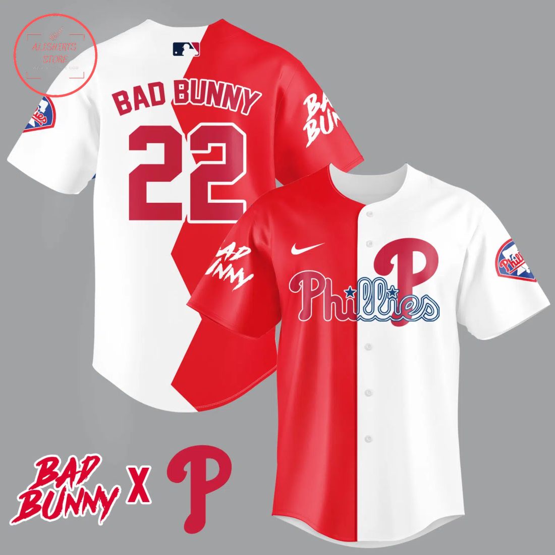 Bad Bunny Philadelphia Phillies Baseball Jersey