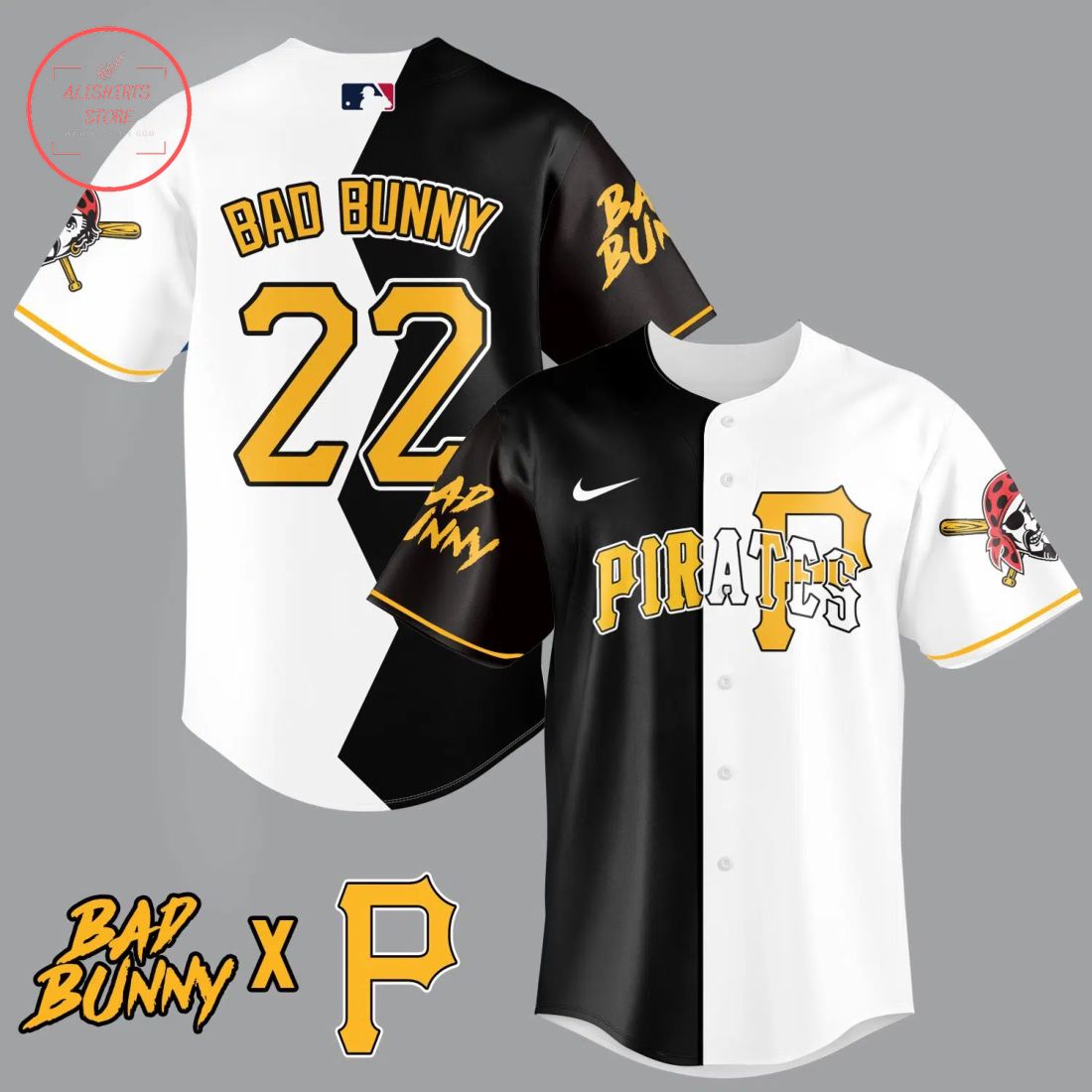 Bad Bunny Pittsburgh Pirates Baseball Jersey