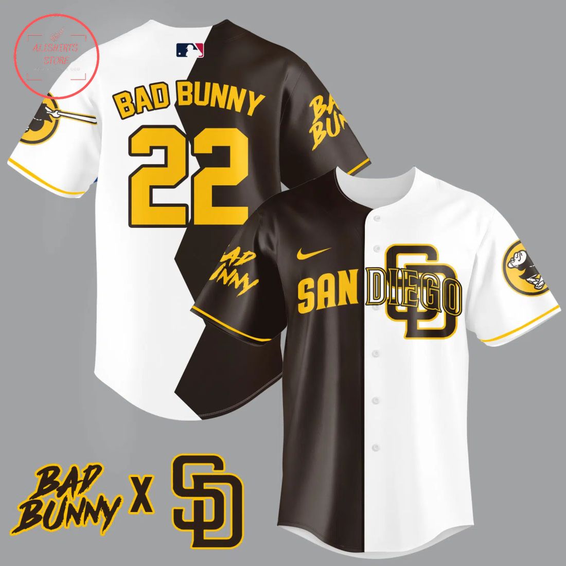 Bad Bunny San Diego Padres Baseball Jersey