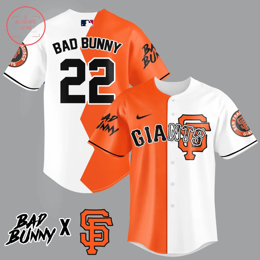 Bad Bunny San Francisco Giants Baseball Jersey