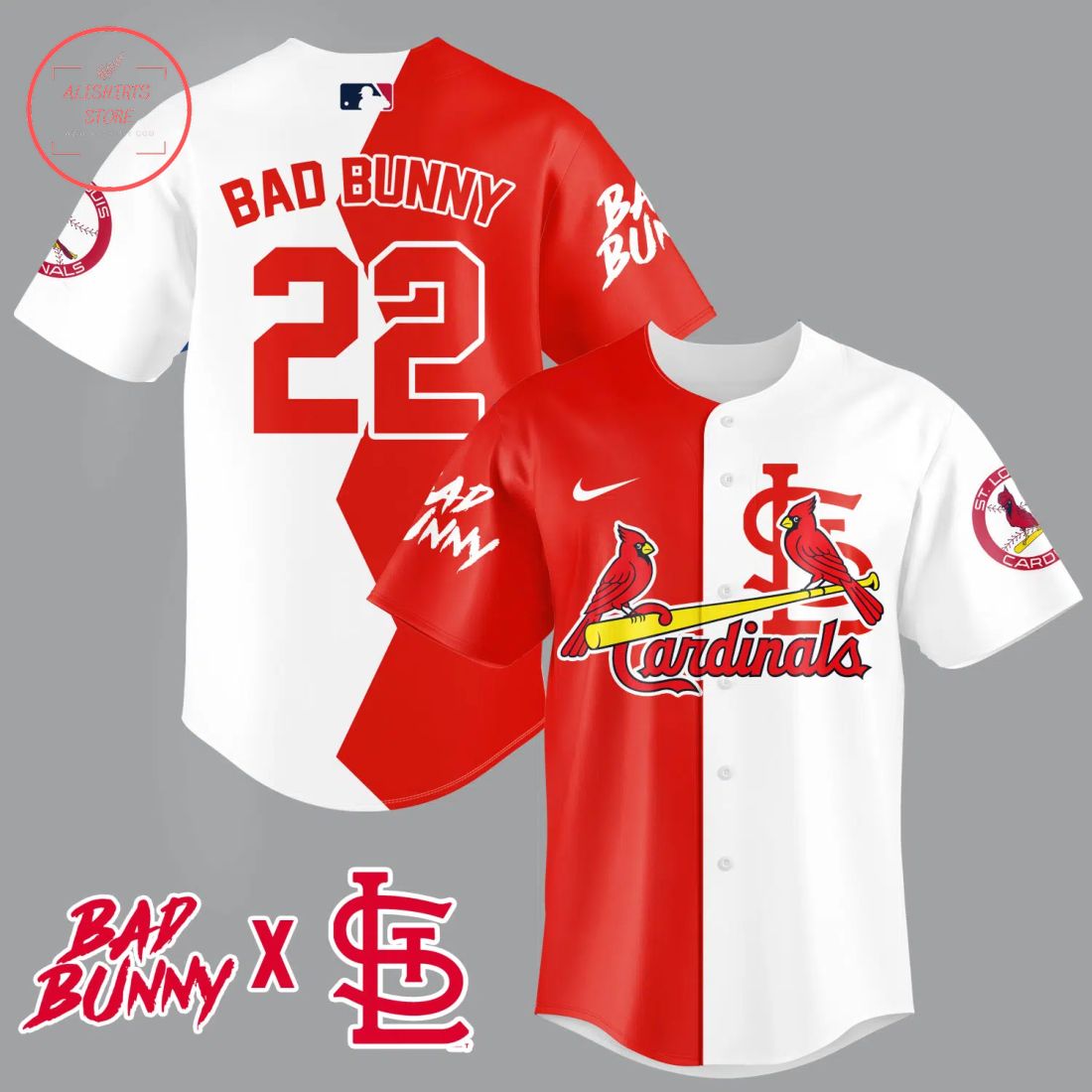 Bad Bunny St Louis Cardinals Baseball Jersey