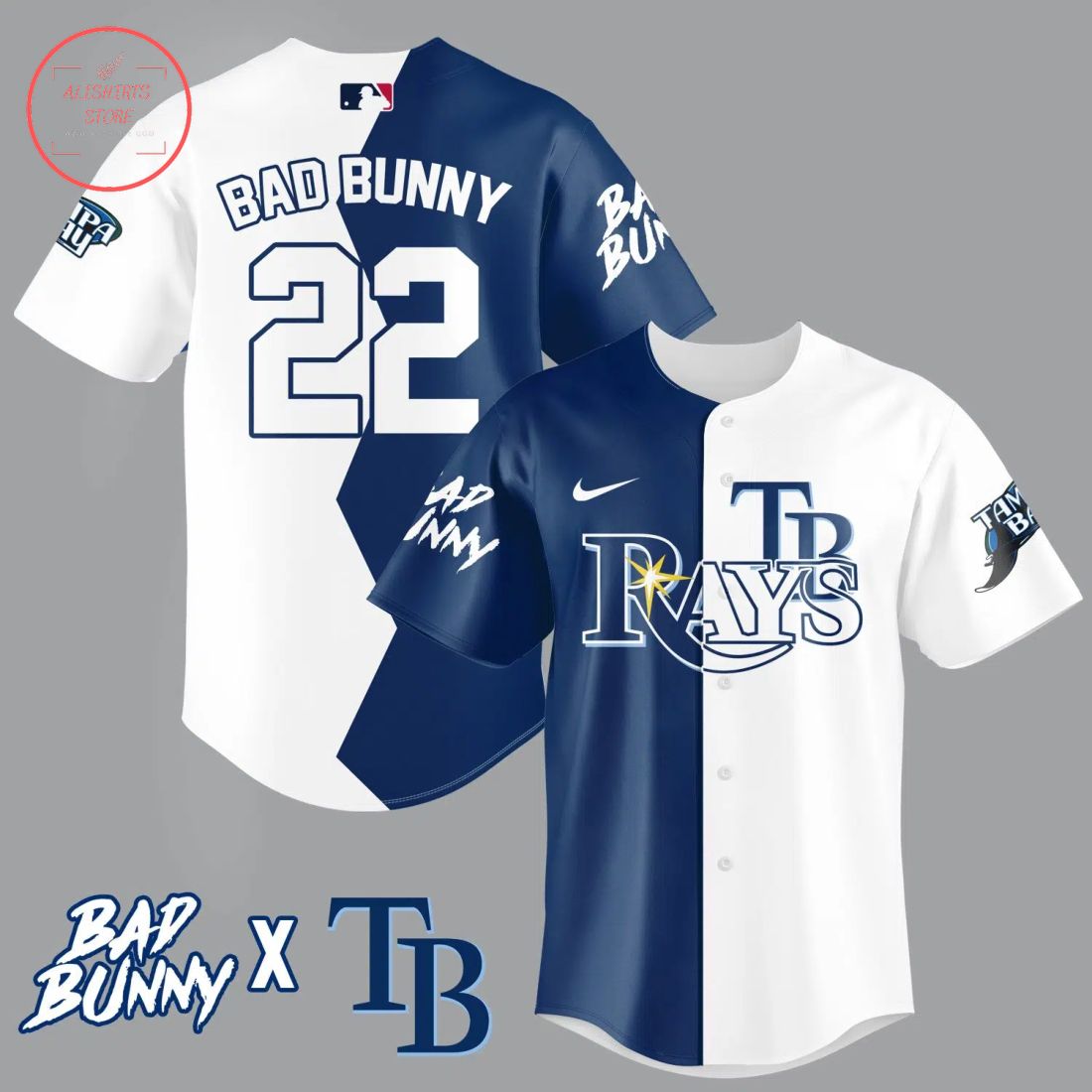 Bad Bunny Tampa Bay Rays Baseball Jersey