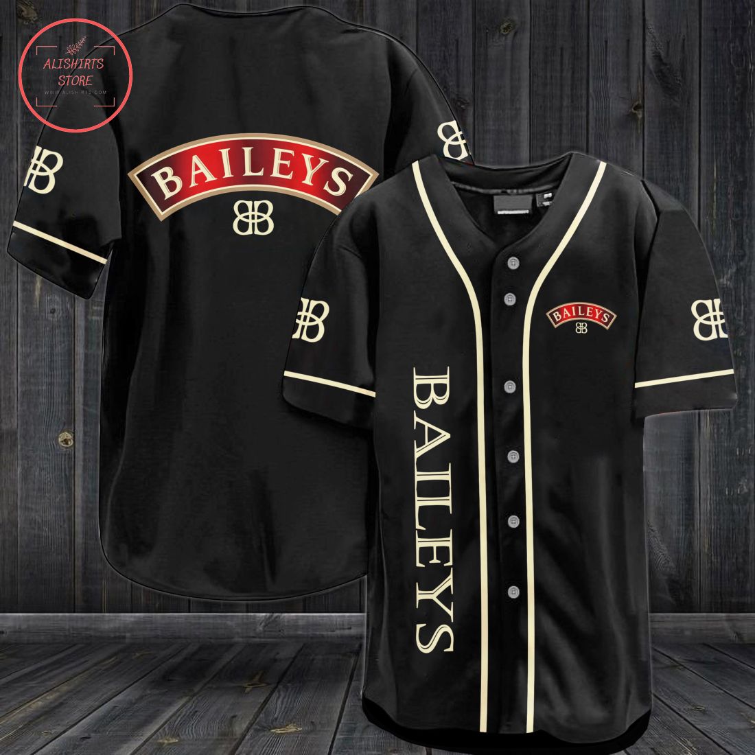 Baileys Black Baseball Jersey