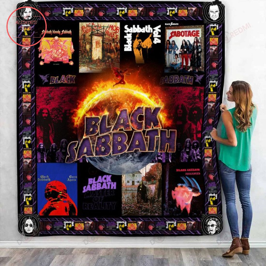 Black Sabbath Band Quilt Blanket