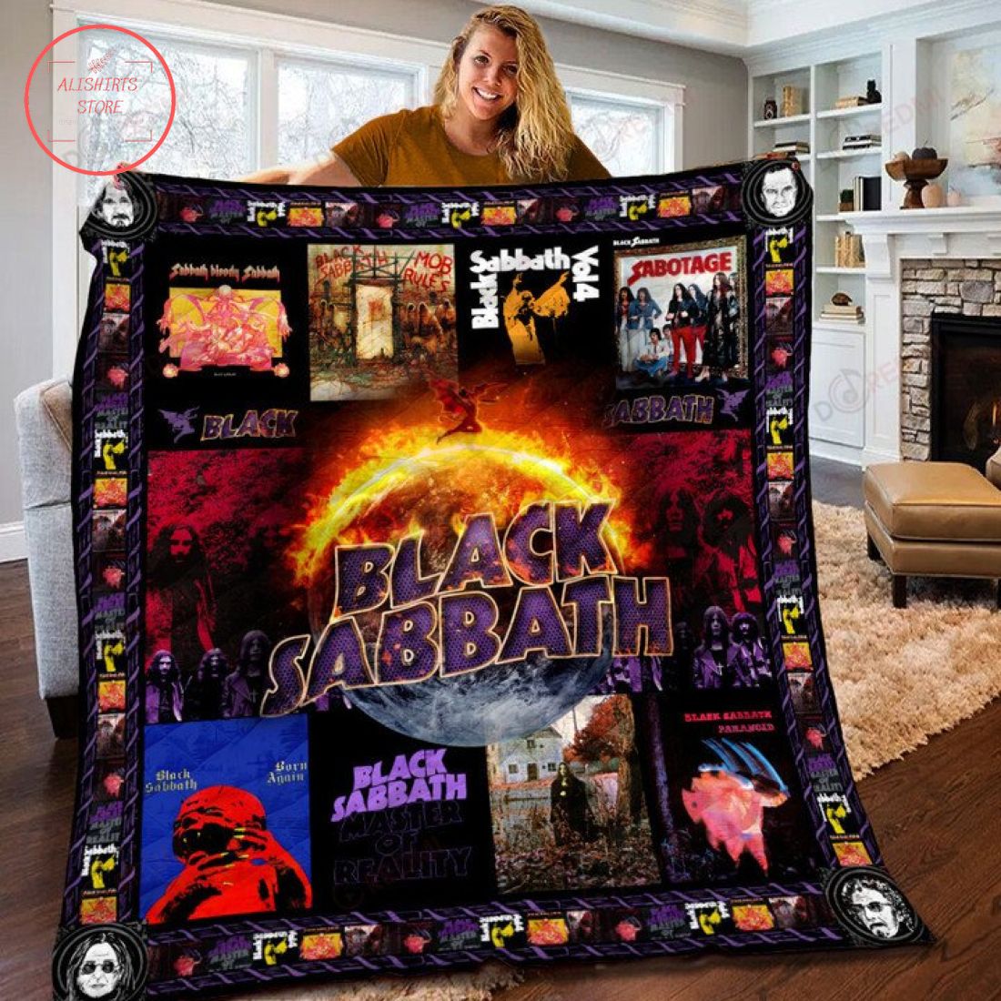 Black Sabbath Band Quilt Blanket