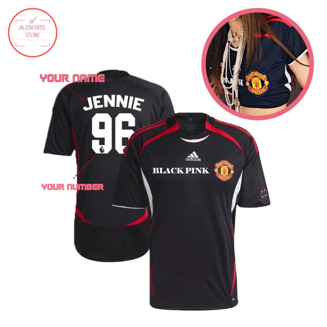 Blackpink Pink Venom Manchester United Jersey