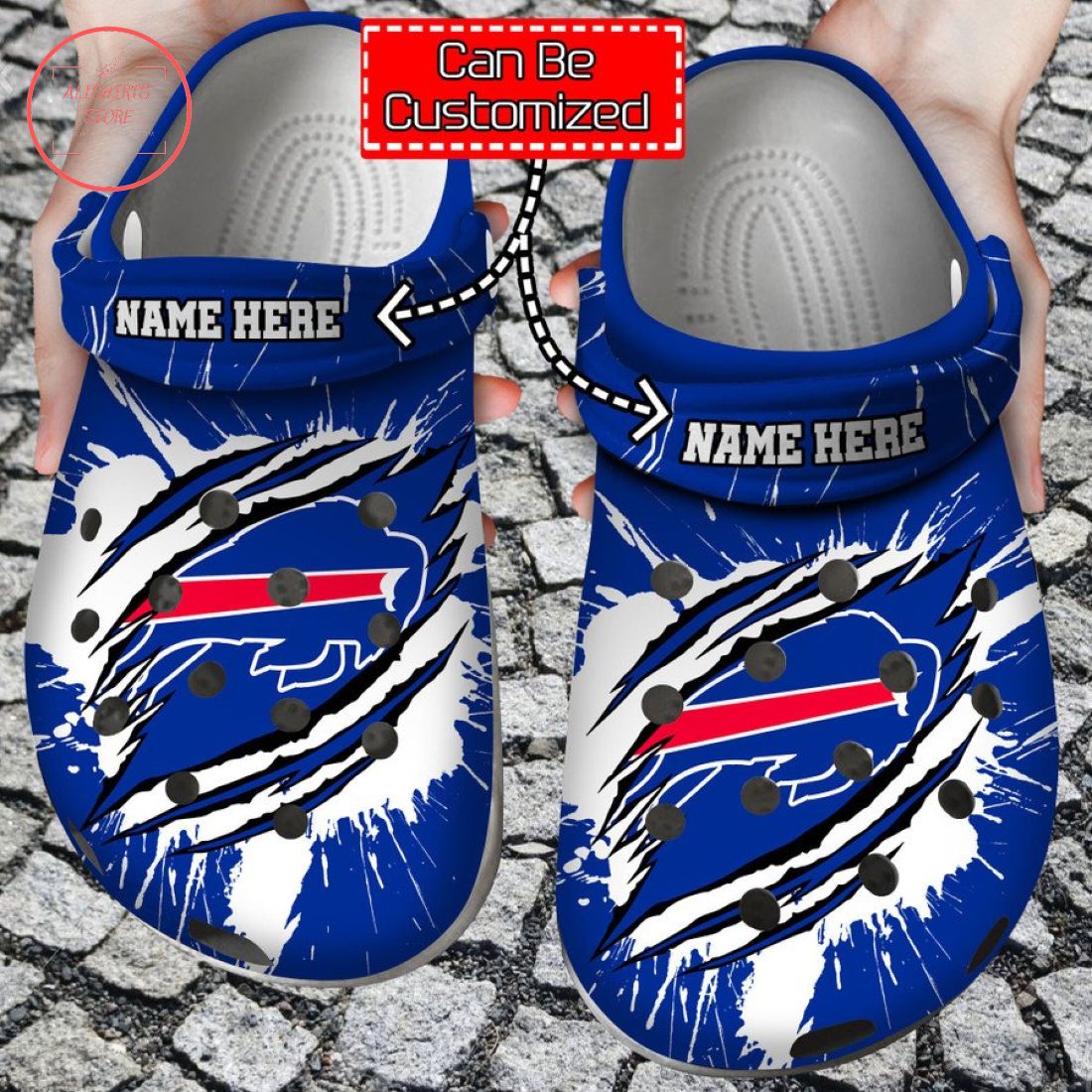 Buffalo Bills Customized Crocs Crocband Clog