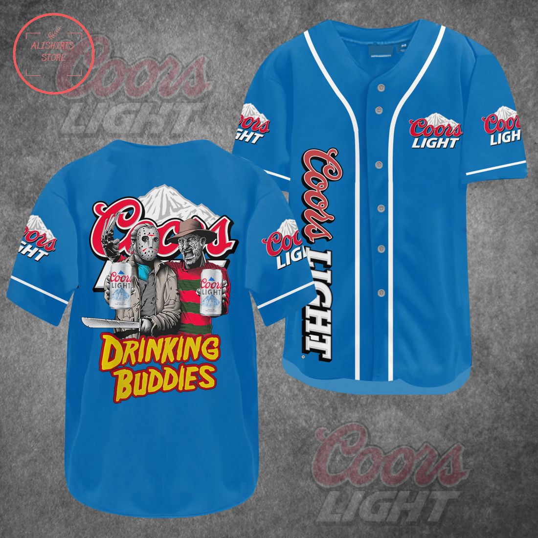 Coors Light Horror Drink Buddies Baseball Jersey