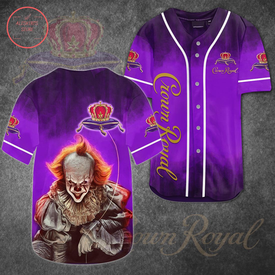 Crown Royal Horror Clown Baseball Jersey