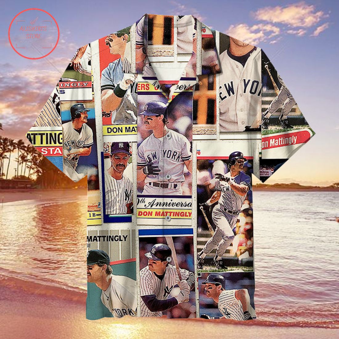 Dale Murphy Baseball Card Belt Hawaiian Shirt