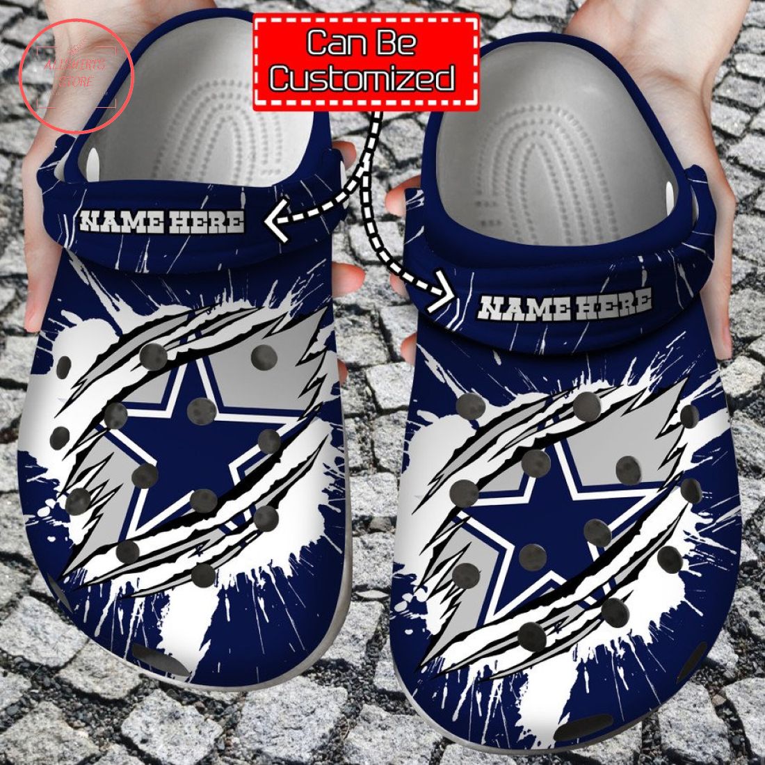 Dallas Cowboys Customized Crocs Crocband Clog