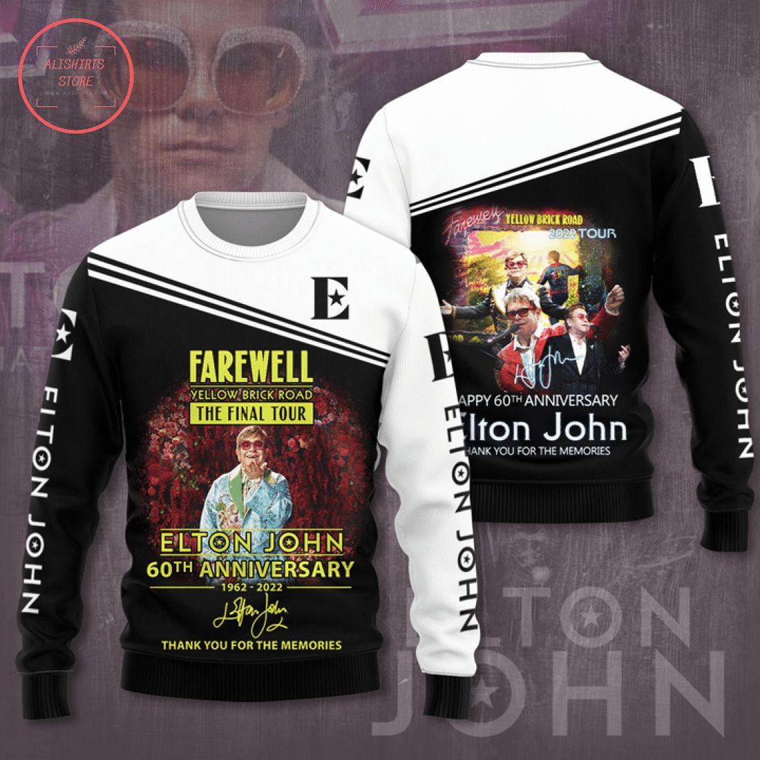 Elton John 60th Anniversary All Over Printed Shirt