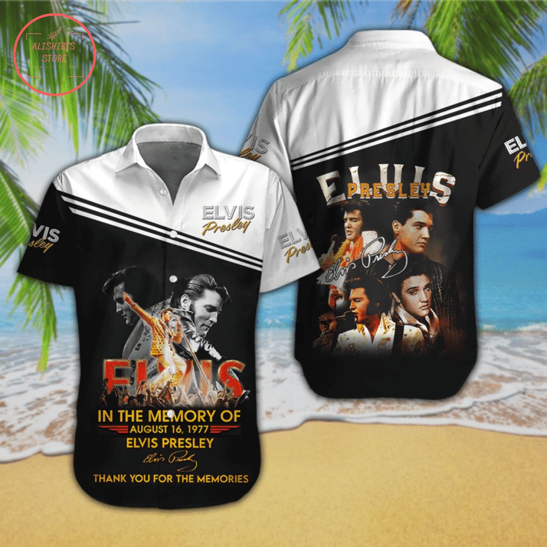 Elvis Presley Thank You For The Memories Hawaiian Shirt