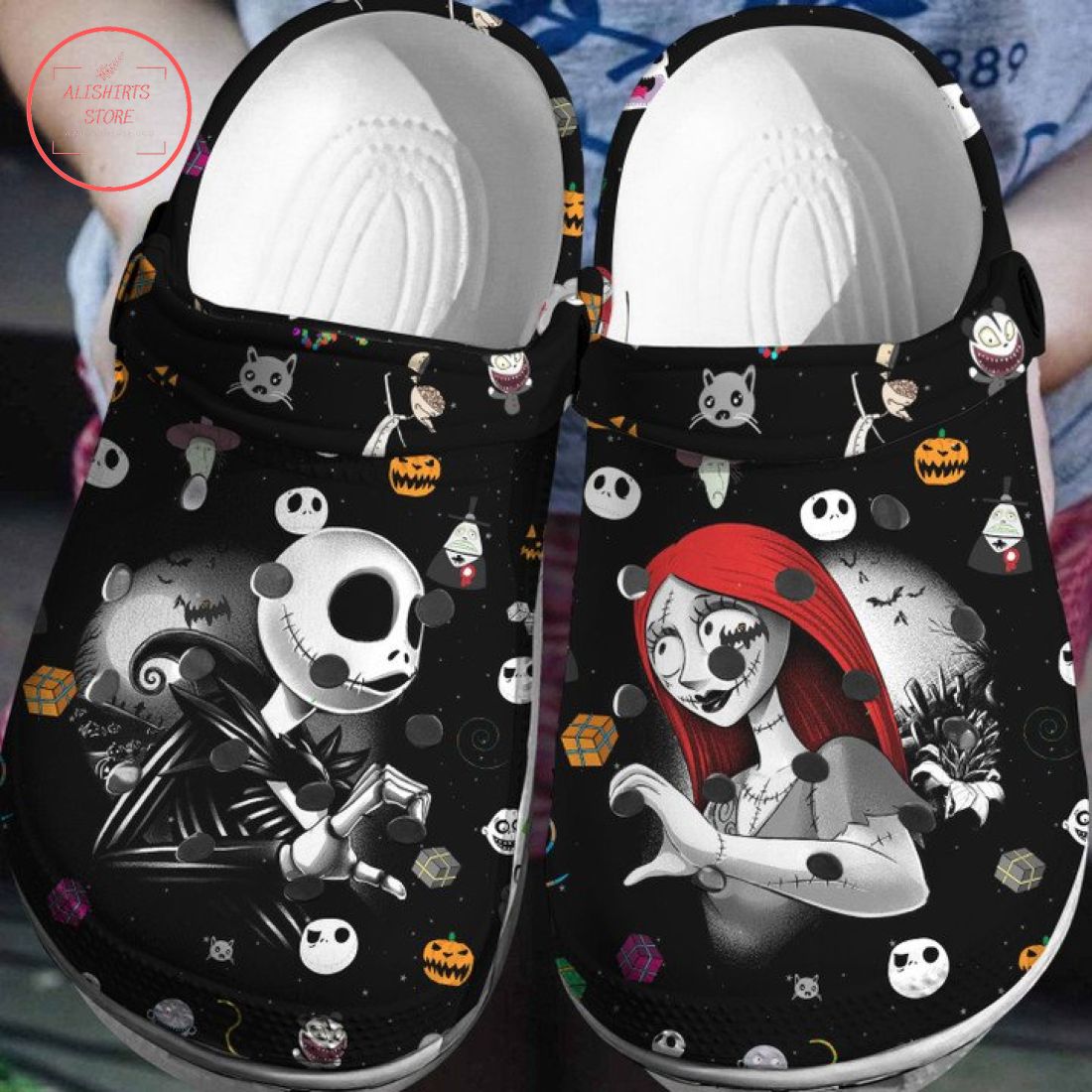 Jack & Sally the Nightmare Before Christmas Crocs Shoes