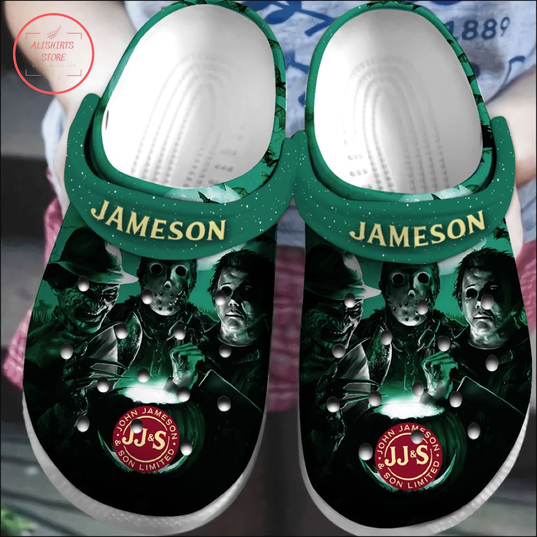 Jameson Halloween Crocs Crocband Clog