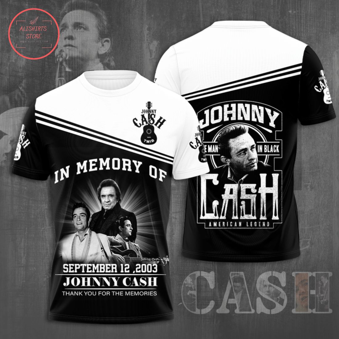 Johnny Cash American Legend All Over Printed Shirt