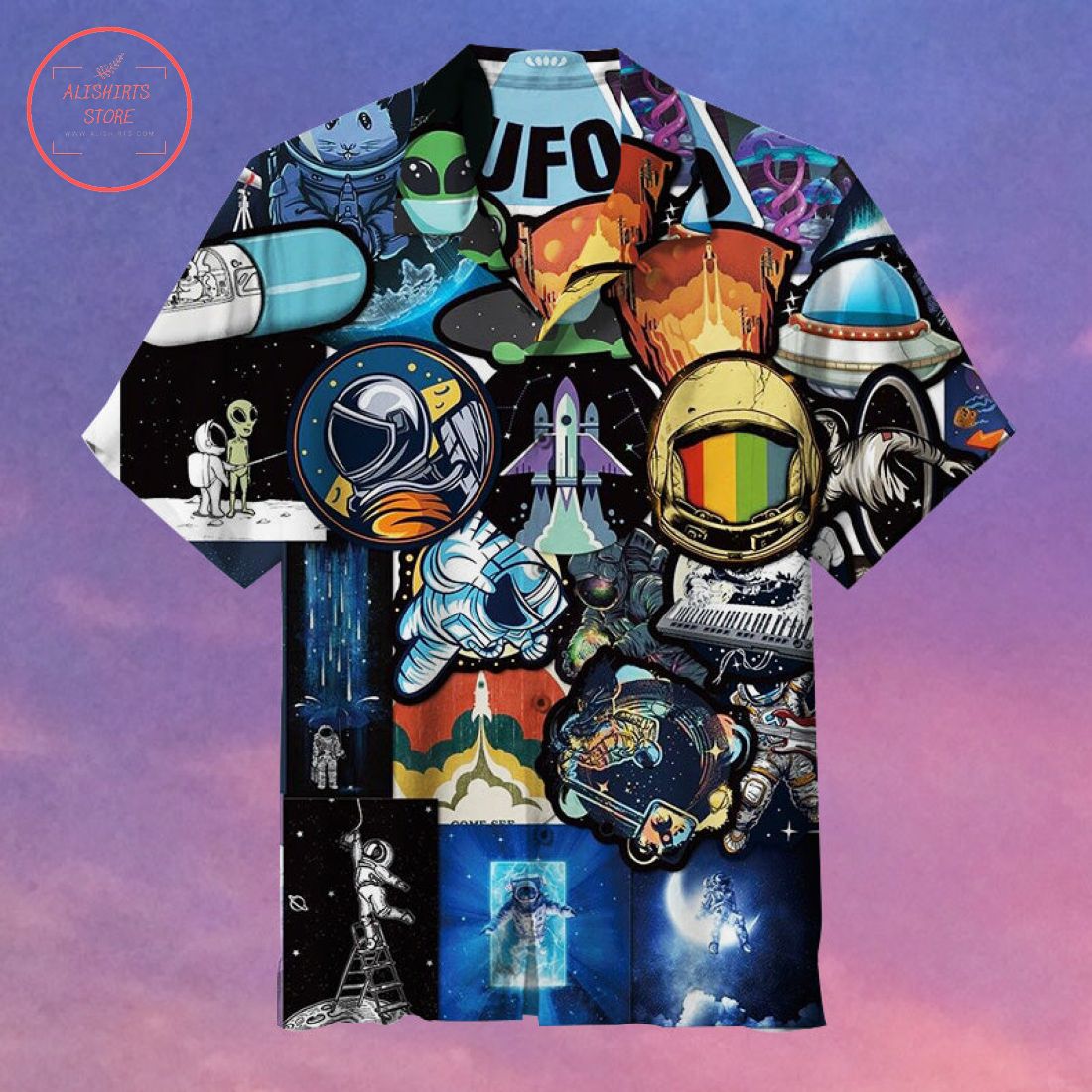 NASA Space Cartoon Hawaiian Shirt