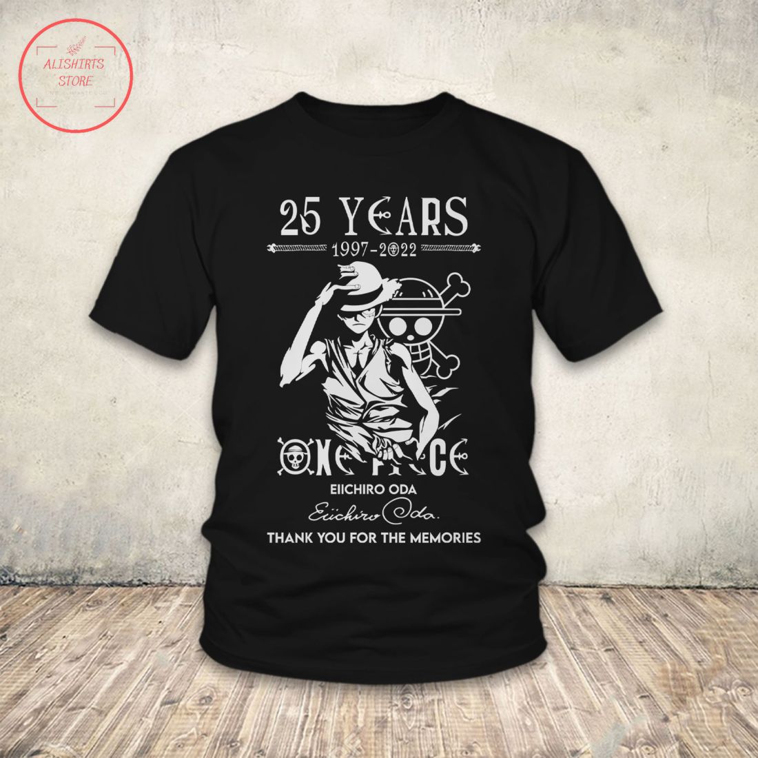 One Piece 25 Years 1997 2022 Thank You For The Memories Shirt