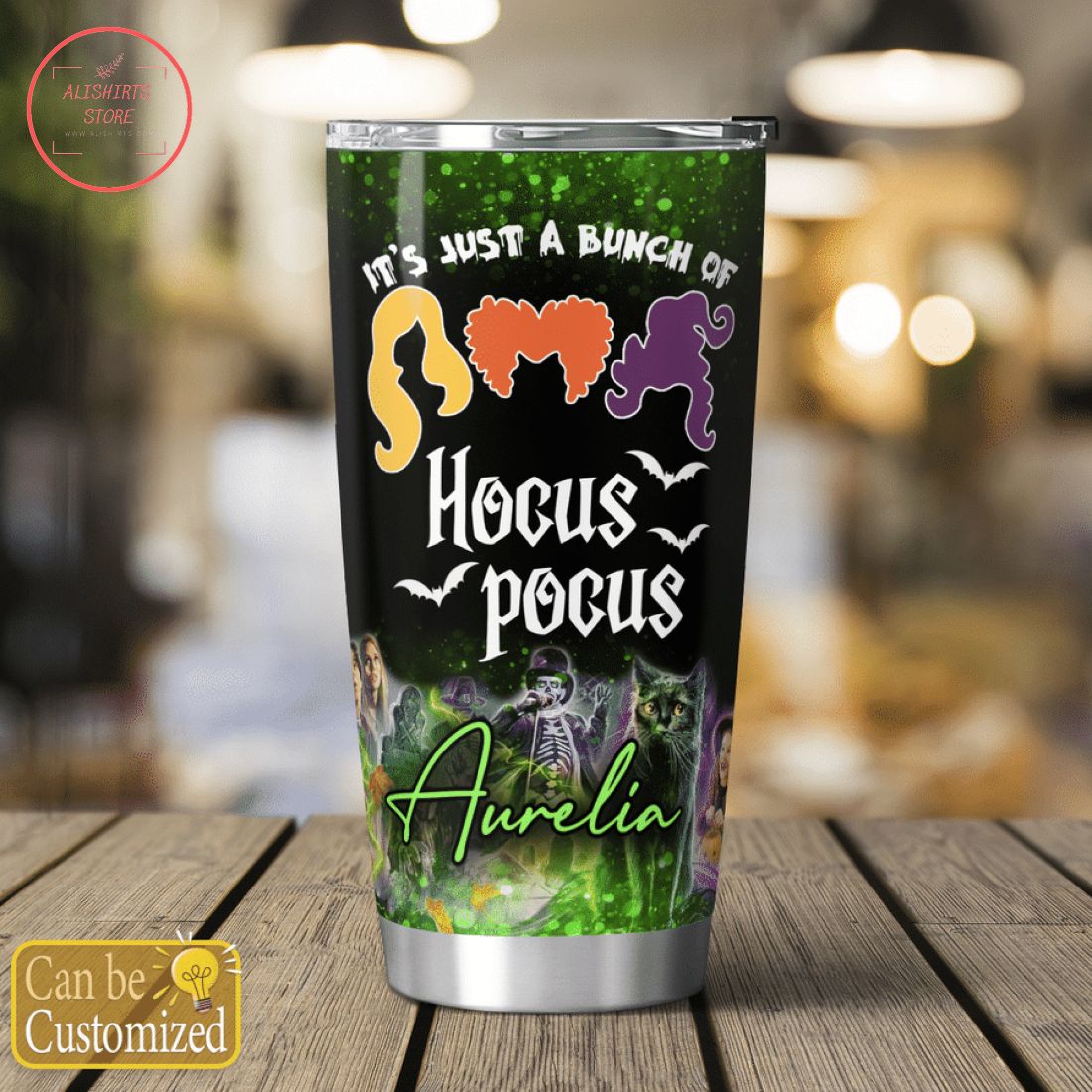 Personalized It's Just A Bunch Of Hocus Pocus Halloween Tumbler