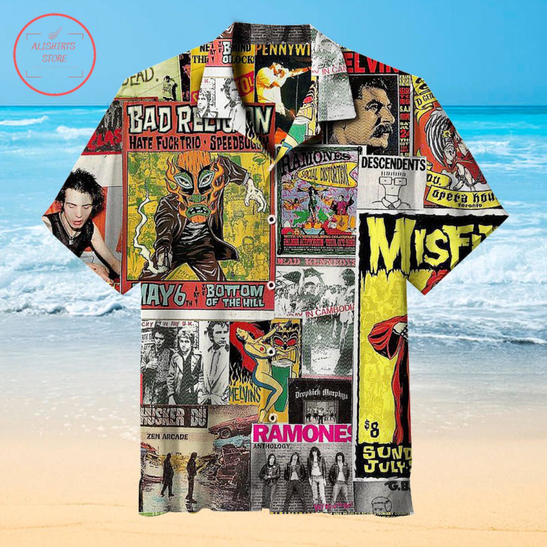 Punk Rock Collage Hawaiian Shirt