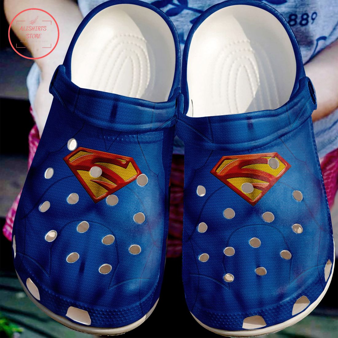 Superman Pattern Crocs Crocband Clog