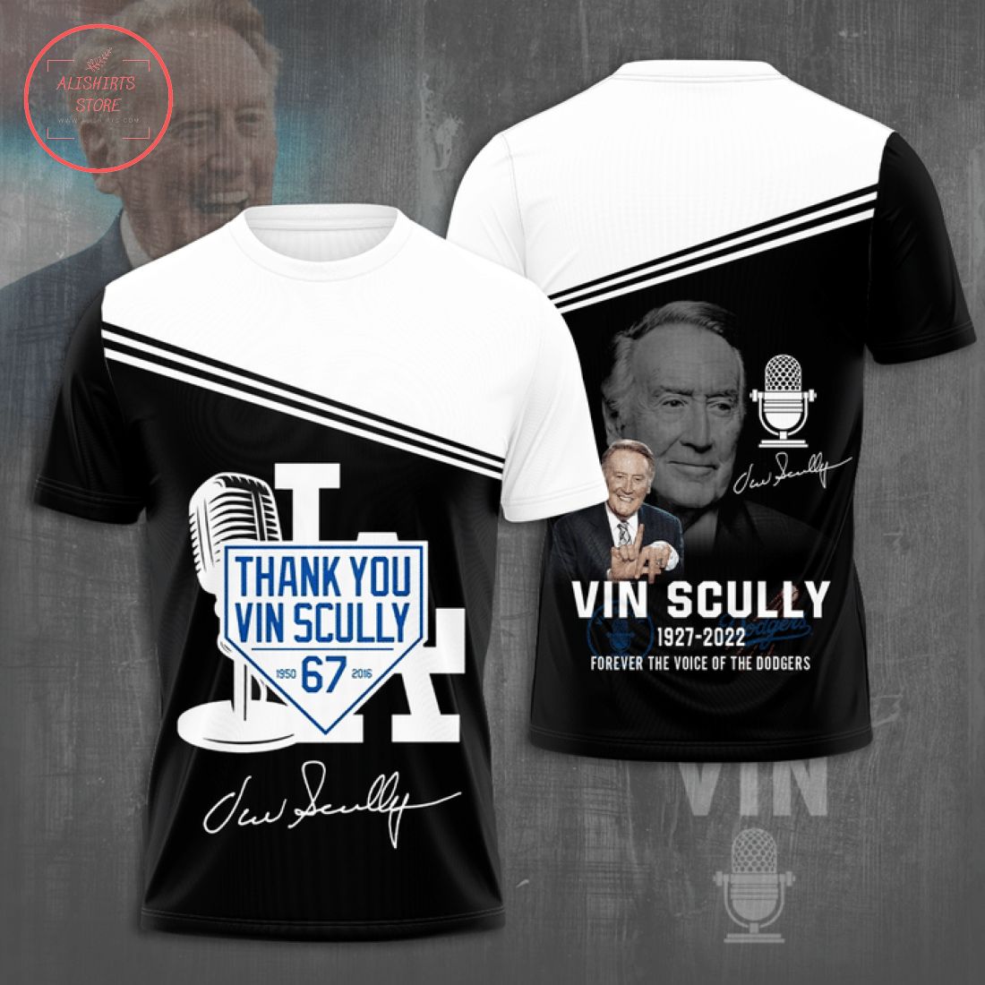 Thank You Vin Scully 1927 2022 All Over Printed Shirt