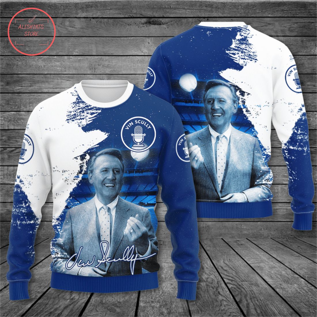 Vin Scully Los Angeles Dodgers All Over Printed Shirts