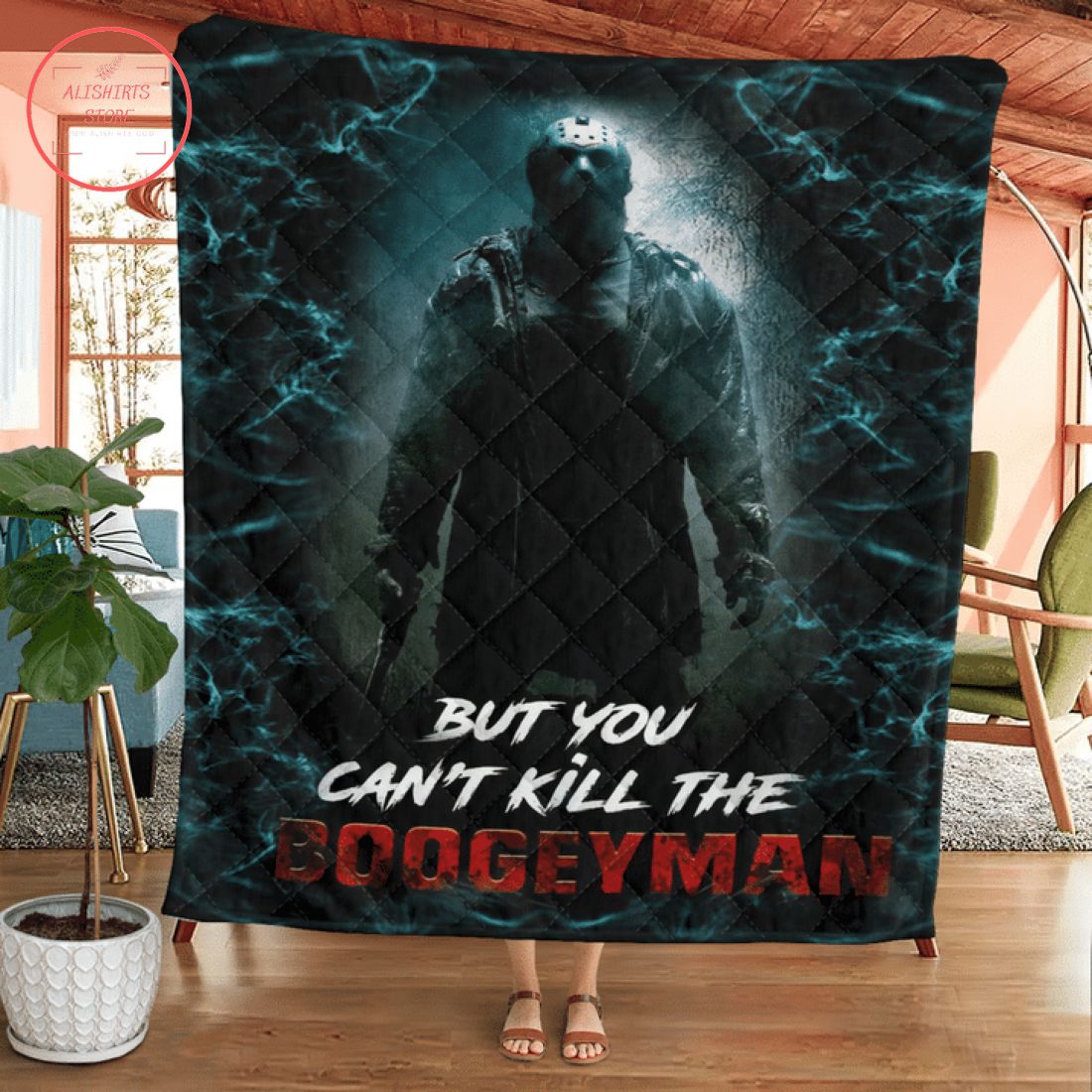 You Can't Kill The Boogeyman Halloween Quilt Blanket