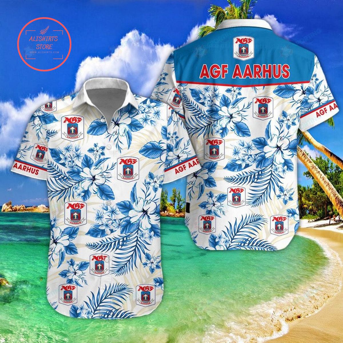 AGF Fodbold Hawaiian Shirt and Shorts
