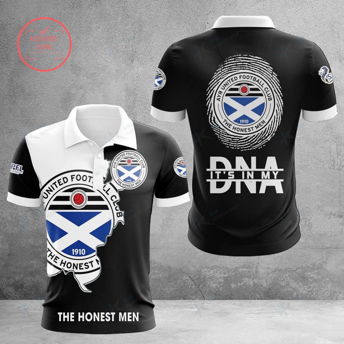Ayr United F.C The Honest Men DNA Polo Shirt