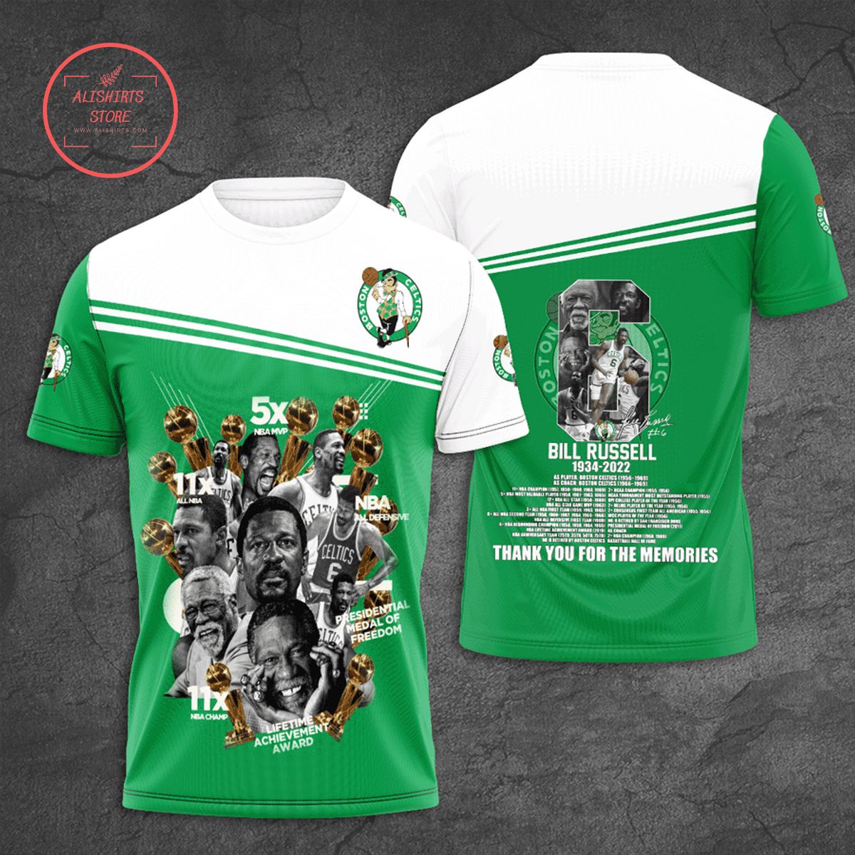 Boston Celtic 1934 2022 Thank you for the memories 3d shirt